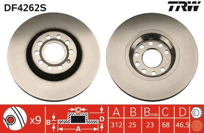 Brake Disc TRW DF4262S