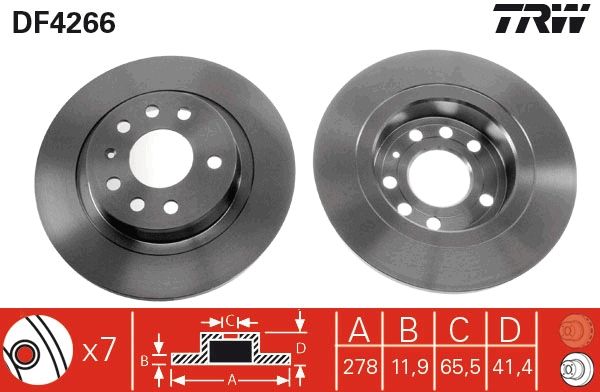 TRW DF4266 Brake Disc