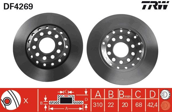 TRW DF4269 Brake Disc