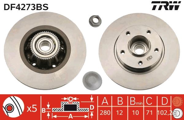 TRW DF4273BS Brake Disc