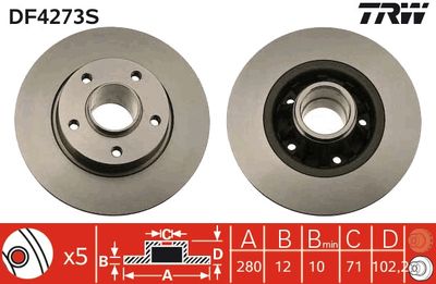 Brake Disc TRW DF4273S