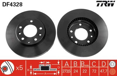 Brake Disc TRW DF4328