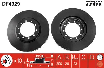 Brake Disc TRW DF4329