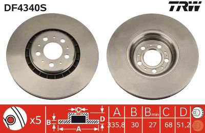 Brake Disc TRW DF4340S