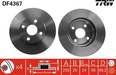 Brake Disc TRW DF4367