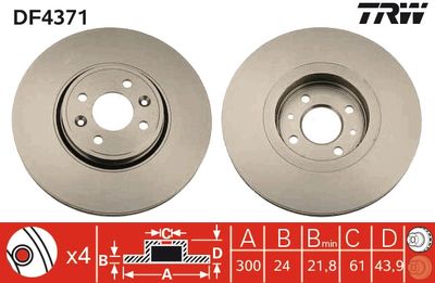 Brake Disc TRW DF4371