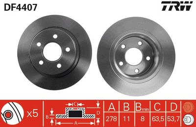 Brake Disc TRW DF4407