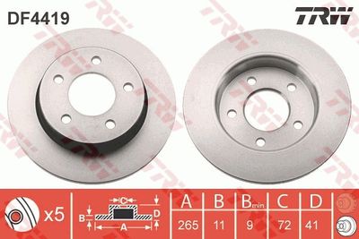 Brake Disc TRW DF4419