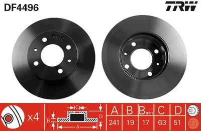 Brake Disc TRW DF4496