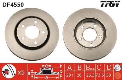 Brake Disc TRW DF4550