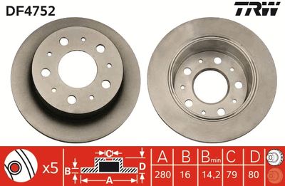 Brake Disc TRW DF4752