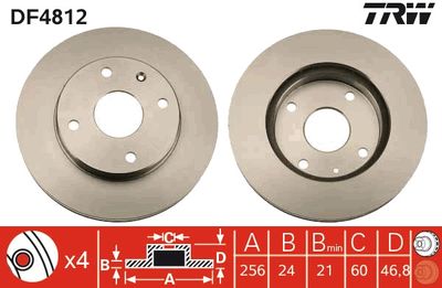 Brake Disc TRW DF4812