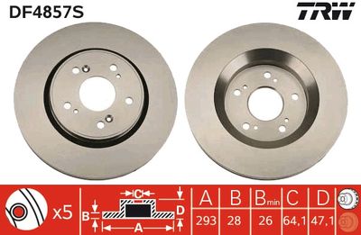 Brake Disc TRW DF4857S