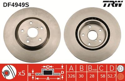 Brake Disc TRW DF4949S