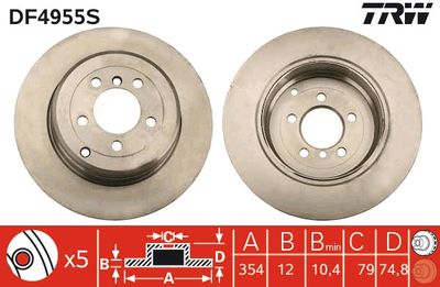 Brake Disc TRW DF4955S