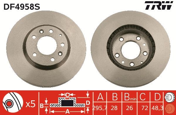 TRW DF4958S Brake Disc