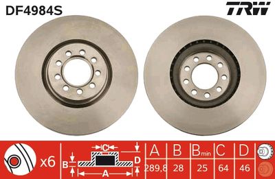 Brake Disc TRW DF4984S