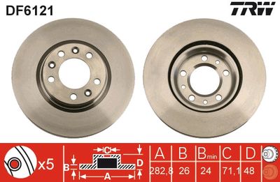 Brake Disc TRW DF6121