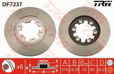 Brake Disc TRW DF7237