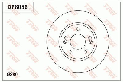 Brake Disc TRW DF8056