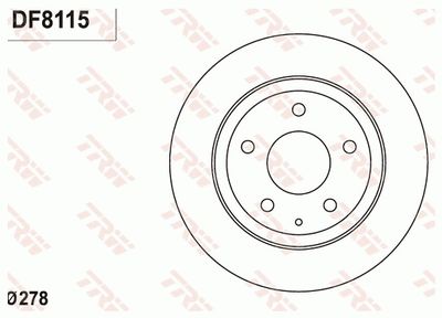 Brake Disc TRW DF8115