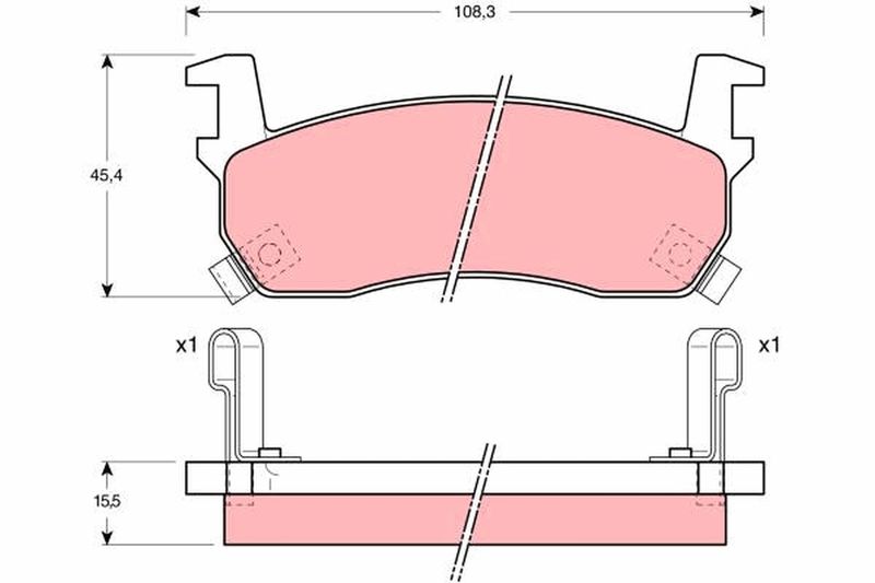 TRW GDB1004 Brake Pad Set, disc brake