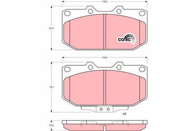 Brake Pad Set, disc brake TRW GDB1006