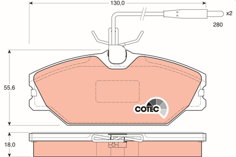 TRW GDB1030 Brake Pad Set, disc brake