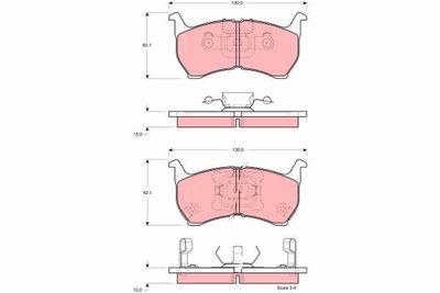 Brake Pad Set, disc brake TRW GDB1036