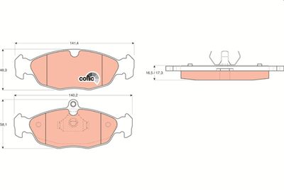 Brake Pad Set, disc brake TRW GDB1040