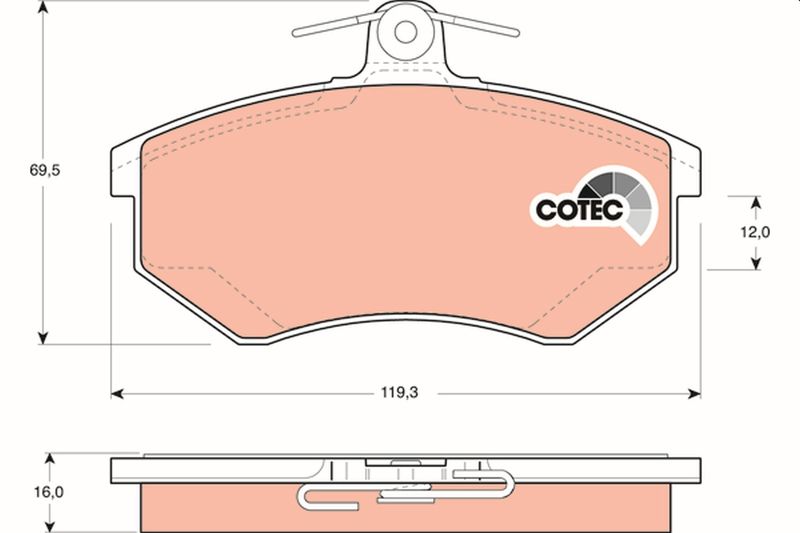 TRW GDB1048 Brake Pad Set, disc brake