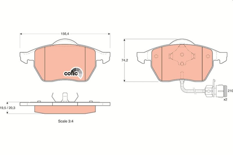 TRW GDB1049 Brake Pad Set, disc brake