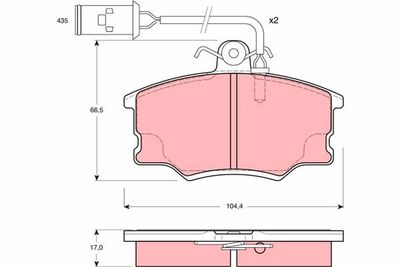 Brake Pad Set, disc brake TRW GDB1054