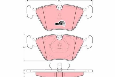 Brake Pad Set, disc brake TRW GDB1064