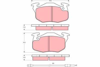 Brake Pad Set, disc brake TRW GDB1079