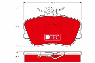 Brake Pad Set, disc brake TRW GDB1094DTE