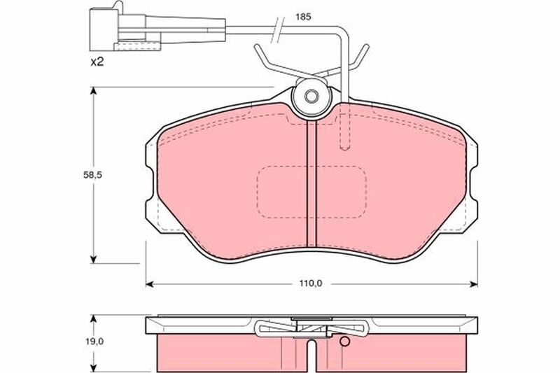 TRW GDB1095 Brake Pad Set, disc brake