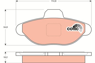 Brake Pad Set, disc brake TRW GDB1099