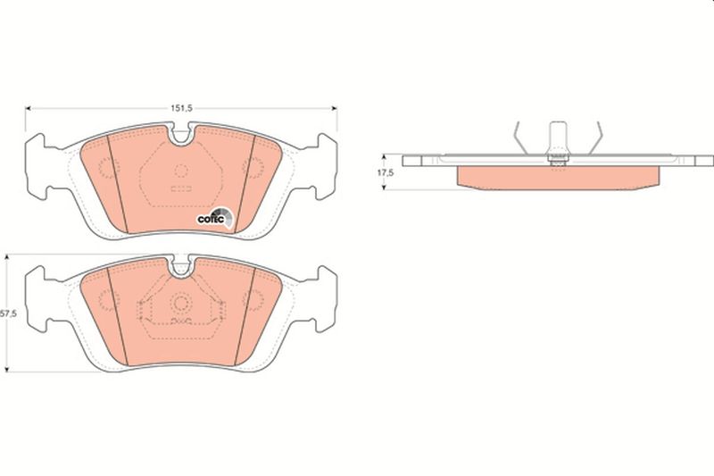 TRW GDB1100 Brake Pad Set, disc brake