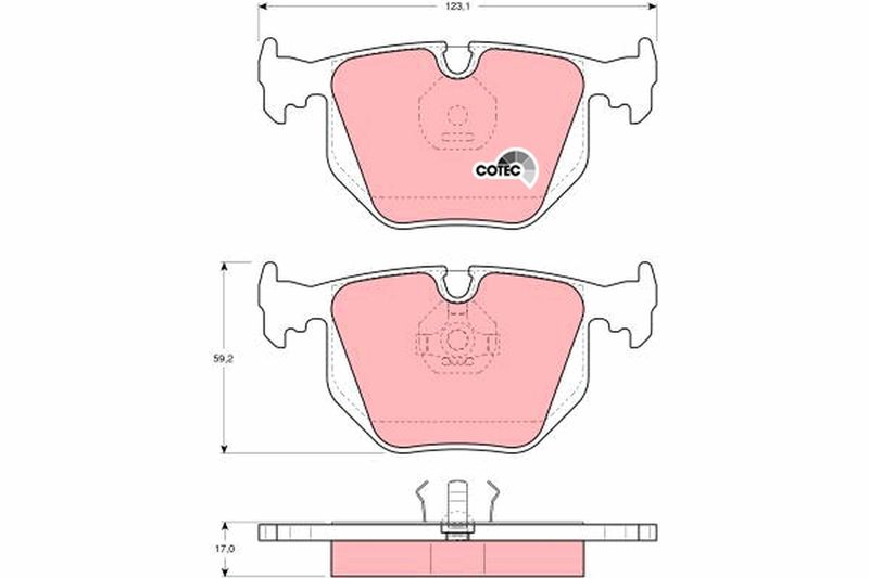 TRW GDB1119 Brake Pad Set, disc brake