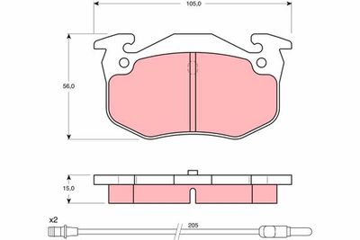 Brake Pad Set, disc brake TRW GDB1120