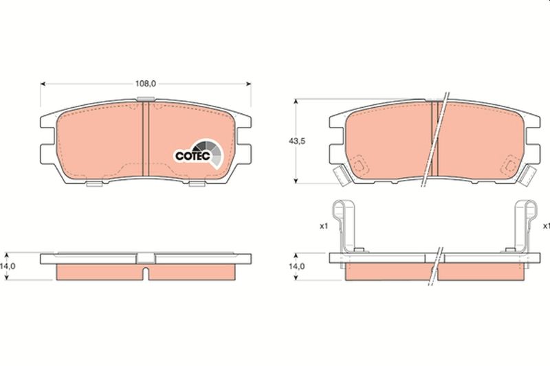 TRW GDB1127 Brake Pad Set, disc brake