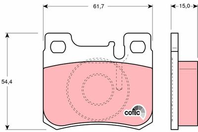 Brake Pad Set, disc brake TRW GDB1130