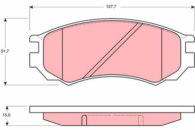 Brake Pad Set, disc brake TRW GDB1141