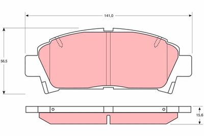 Brake Pad Set, disc brake TRW GDB1145