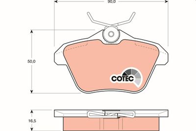 Brake Pad Set, disc brake TRW GDB1147