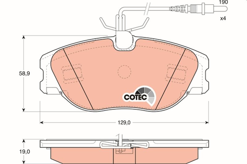 TRW GDB1148 Brake Pad Set, disc brake