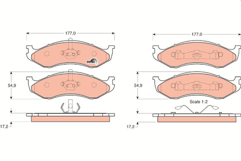 TRW GDB1153 Brake Pad Set, disc brake