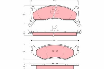 Brake Pad Set, disc brake TRW GDB1158