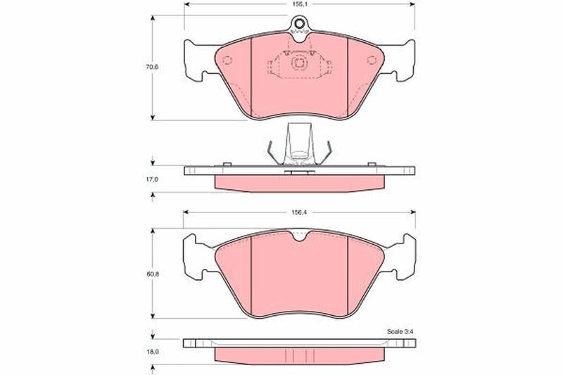 TRW GDB1166 Brake Pad Set, disc brake